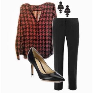 The Limited Houndstooth Print Career Shirt/Tunic